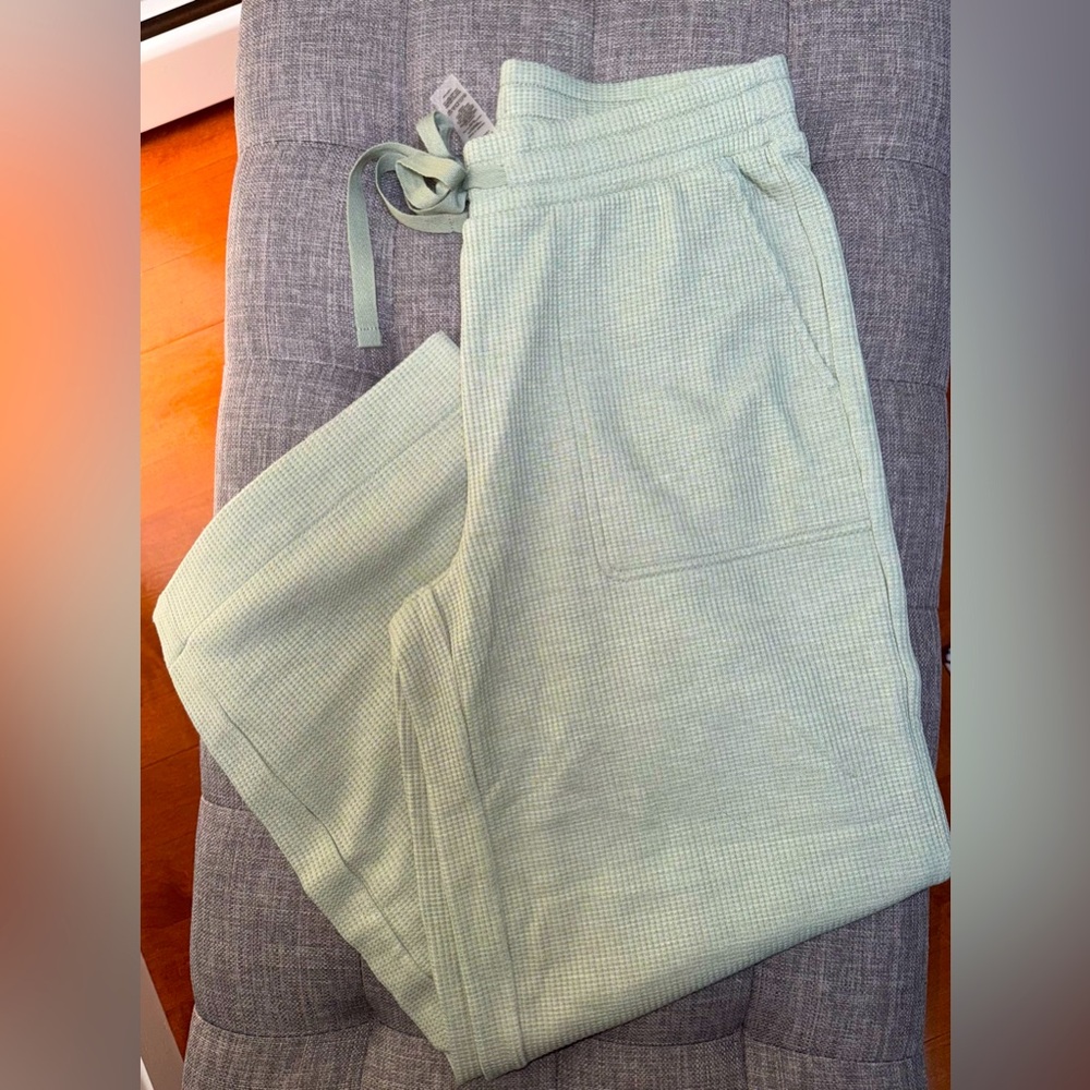 Loft Sage Green Waffle Pants